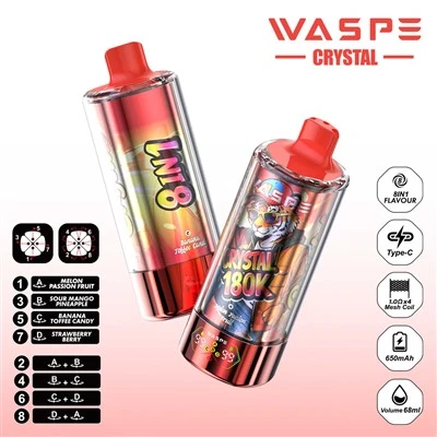 Waspe Crystal 8 u 1 180K Puffs